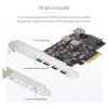 StarTech.com 5-Port USB PCIe Card, USB 3.2 10Gbps, PCI Express Card with 4x USB-C Ports, 1x USB-A Internal Port, USB PCIe Controller Card, Windows/macOS/Linux