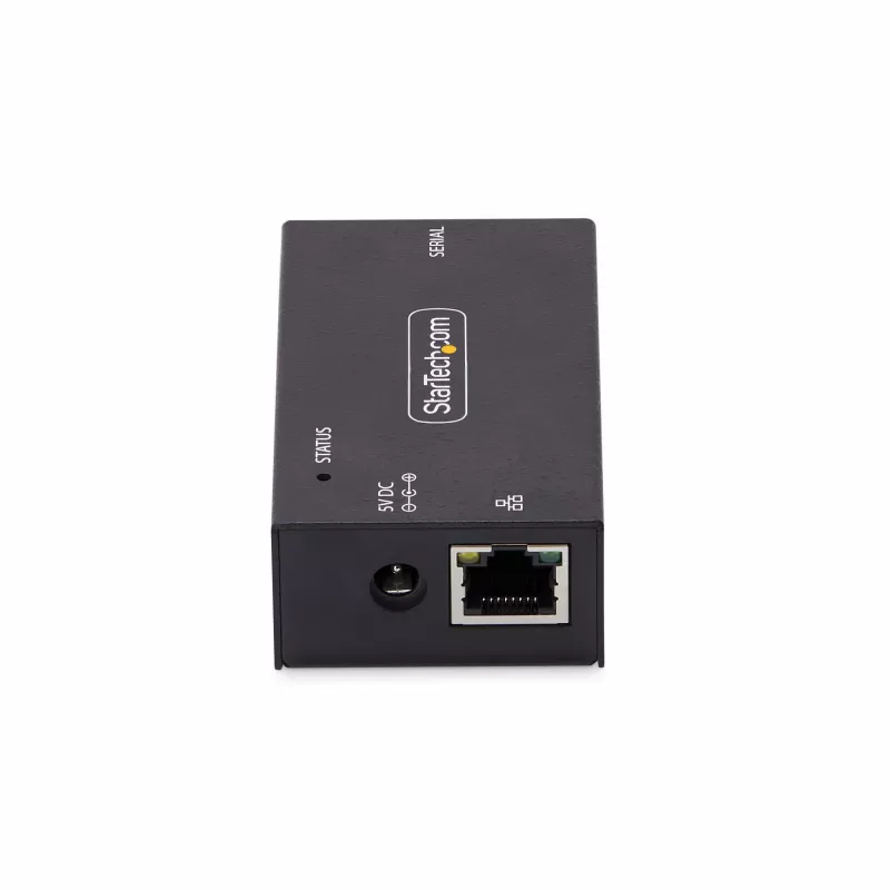 StarTech.com 1-Port Serial to Ethernet Adapter, IP Serial Device Server For Remote RS232 Devices, Wall/DIN Rail Mountable, Metal Housing, RJ45 LAN to DB9 Serial Converter