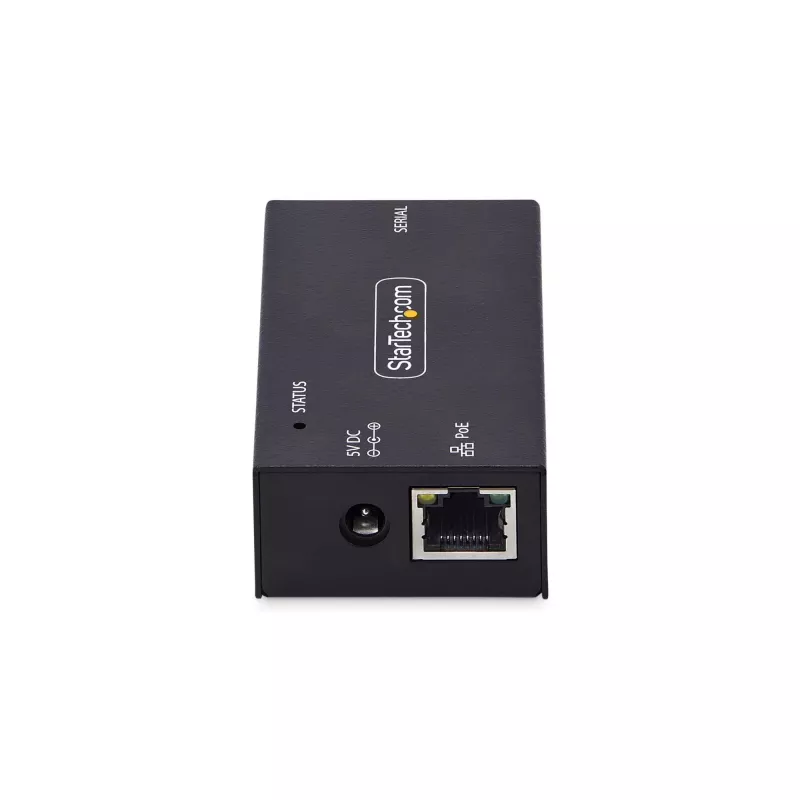 StarTech.com 1-Port Serial to Ethernet Adapter, 802.3af PoE IP Serial Device Server For Remote RS232 Devices, Wall/DIN Rail Mountable, RJ45 LAN to DB9 Serial Converter, TAA