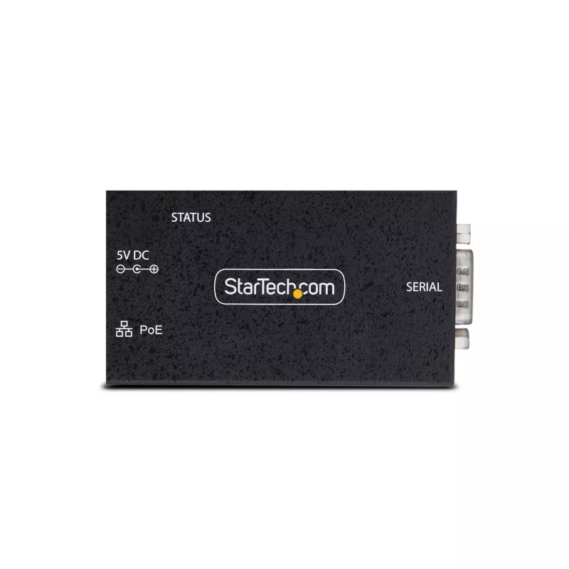 StarTech.com 1-Port Serial to Ethernet Adapter, 802.3af PoE IP Serial Device Server For Remote RS232 Devices, Wall/DIN Rail Mountable, RJ45 LAN to DB9 Serial Converter, TAA