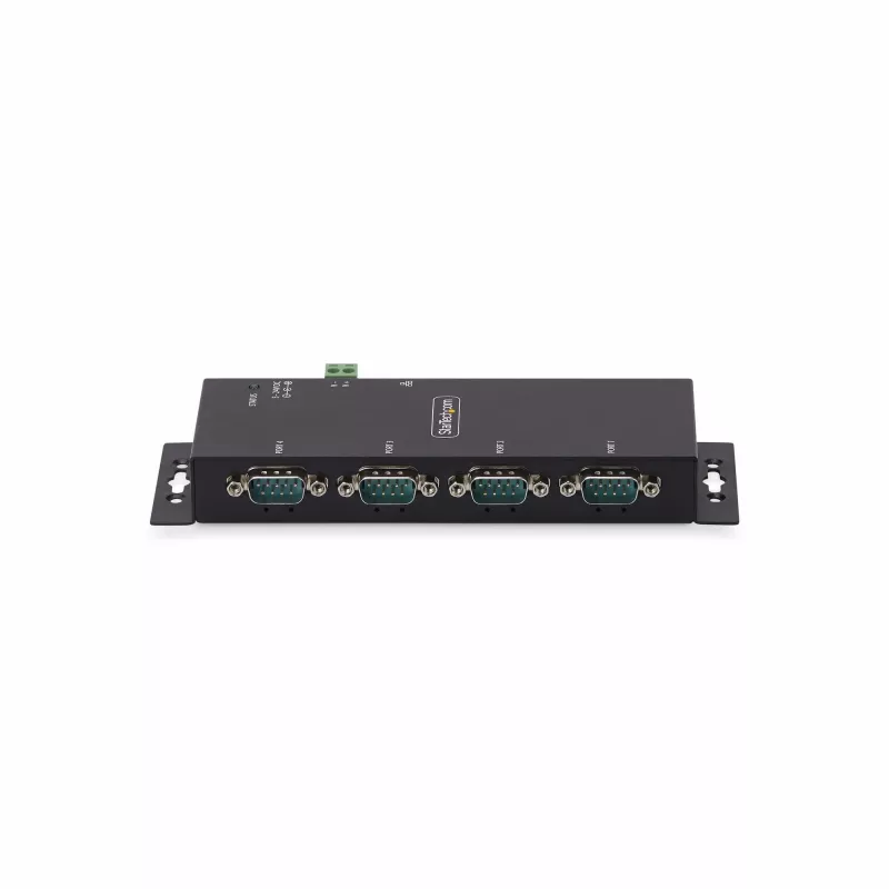 StarTech.com 4-Port Serial to Ethernet Adapter, IP Serial Device Server For Remote RS232 Devices, Wall/DIN Rail Mountable, Metal Housing, RJ45 LAN to DB9 Serial Converter