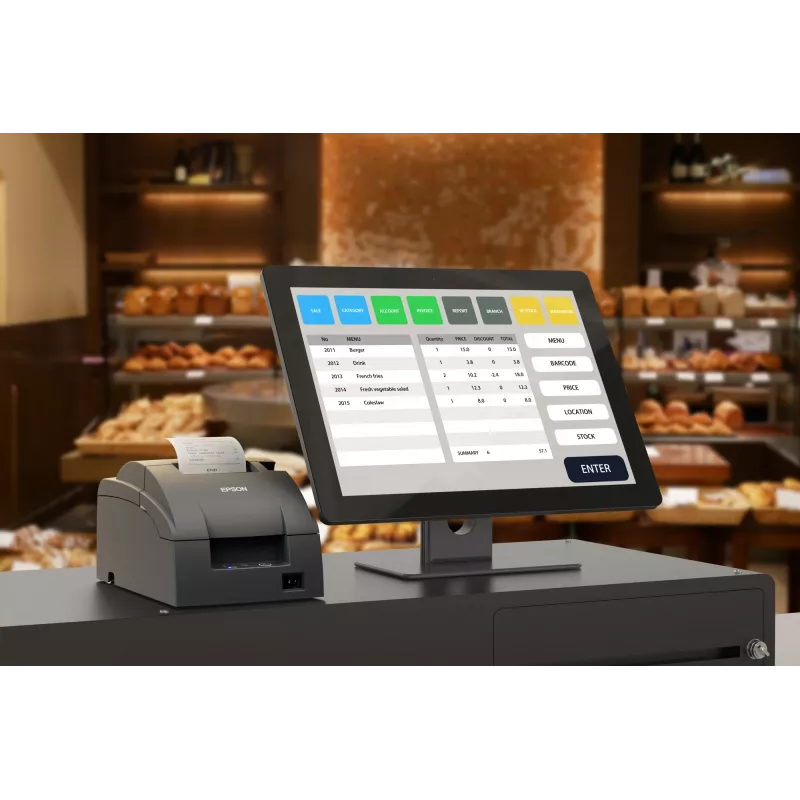 Receipt Printer Epson TM-U220IIB Serial PS NE Sensor ECW