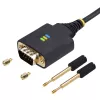 StarTech.com 6.6ft (2m) USB to Serial Adapter Cable, COM Retention, Interchangeable Screws/Nuts, USB-A to DB9 RS232, FTDI IC, ESD Protection, Windows/macOS/Linux