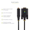 StarTech.com 6.6ft (2m) USB to Serial Adapter Cable, COM Retention, Interchangeable Screws/Nuts, USB-A to DB9 RS232, FTDI IC, ESD Protection, Windows/macOS/Linux