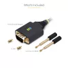 StarTech.com 6.6ft (2m) USB to Serial Adapter Cable, COM Retention, Interchangeable Screws/Nuts, USB-A to DB9 RS232, FTDI IC, ESD Protection, Windows/macOS/Linux