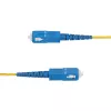 StarTech.com 5m (16.4ft) LC to SC (UPC) OS2 Single Mode Simplex Fiber Optic Cable, 9/125µm, 40G/100G, Bend Insensitive, Low Insertion Loss - LSZH Fiber Jumper Cord