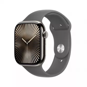 Smartwatch Apple Watch Series 10 GPS + Cellular 46mm Natural Titanium Case Stone Grey Sport Band S/M
