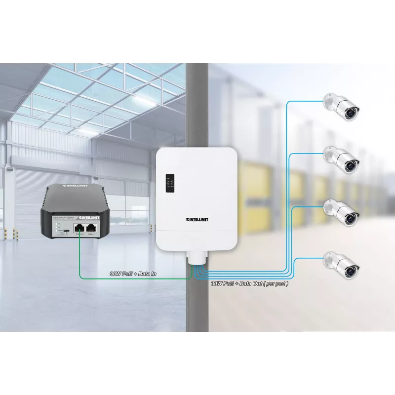 Network Switch Intellinet 509220 Gigabit Ethernet 5 Ports PoE
