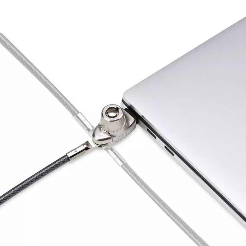 StarTech.com Slim Lock Noble Wedge® Slot Compatible, 5ft (1.5m) Locking Cable, Desk Anti-Theft Security For Laptop/Notebook, Cut-Resistant Steel Cable, Keyed Lock