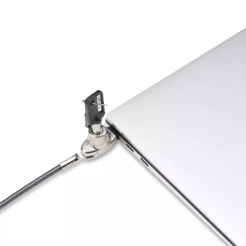 StarTech.com Slim Lock Noble Wedge® Slot Compatible, 5ft (1.5m) Locking Cable, Desk Anti-Theft Security For Laptop/Notebook, Cut-Resistant Steel Cable, Keyed Lock