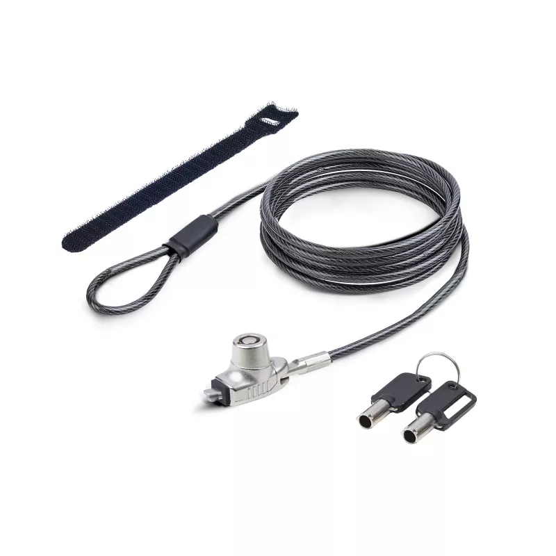 StarTech.com Slim Lock Noble Wedge® Slot Compatible, 5ft (1.5m) Locking Cable, Desk Anti-Theft Security For Laptop/Notebook, Cut-Resistant Steel Cable, Keyed Lock