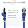 StarTech.com 2m Blue CAT8 Ethernet Cable, Snagless RJ45, 25G/40G, 2000MHz, 100W PoE++, S/FTP, 26AWG Pure Bare Copper Wire, LSZH, Shielded Network Patch Cord w/Strain Reliefs, Individually Tested