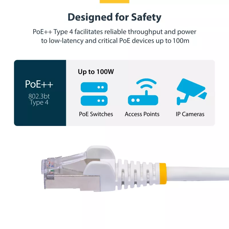StarTech.com 50cm Blue CAT8 Ethernet Cable, Snagless RJ45, 25G/40G, 2000MHz, 100W PoE++, S/FTP, 26AWG Pure Bare Copper Wire, LSZH, Shielded Network Patch Cord w/Strain Reliefs, Individually Tested