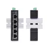 StarTech.com 5-Port Unmanaged Industrial Network Switch, 100/1000 Ethernet, DIN Rail/Wall-Mountable, Rugged IP30 Gigabit Switch, -40F-167F, 9~60V DC, TAA Compliant