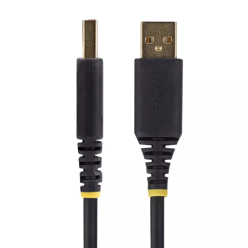 StarTech.com 1ft (30cm) USB to Serial Adapter Cable, COM Retention, Interchangeable Nuts/Screws, USB-A to DB9 RS232, FTDI IC, ESD Protection, Windows/macOS/Linux