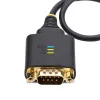 StarTech.com 1ft (30cm) USB to Serial Adapter Cable, COM Retention, Interchangeable Nuts/Screws, USB-A to DB9 RS232, FTDI IC, ESD Protection, Windows/macOS/Linux
