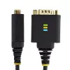 StarTech.com 1ft (30cm) USB to Serial Adapter Cable, COM Retention, Interchangeable Nuts/Screws, USB-A to DB9 RS232, FTDI IC, ESD Protection, Windows/macOS/Linux