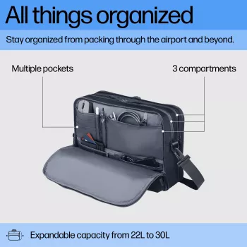 Laptop Bag HP Travel Plus 22L 16-inch Briefcase Monochromatic
