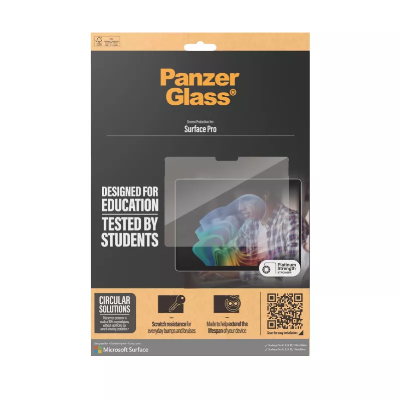 PanzerGlass ® Screen Protector Microsoft Surface Pro X | Pro 8 | Pro 9 | Pro 10 | Pro 11 | Ultra-Wide Fit