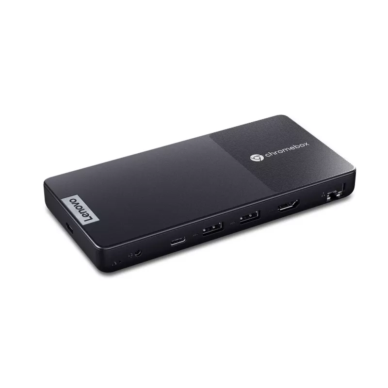 Mini PC Lenovo Chromebox Micro — Intel Celeron N4500, 1.1–2.8 GHz, 8 GB LPDDR4x, 32 GB eMMC, ChromeOS, Black