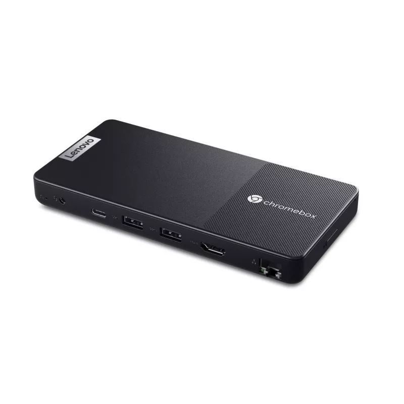 Mini PC Lenovo Chromebox Micro — Intel Celeron N4500, 1.1–2.8 GHz, 8 GB LPDDR4x, 32 GB eMMC, ChromeOS, Black