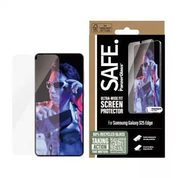 Screen Protector PanzerGlass SAFE. by ® Samsung S25 Edge Ultra-Wide Fit Scratch Shock Resistant