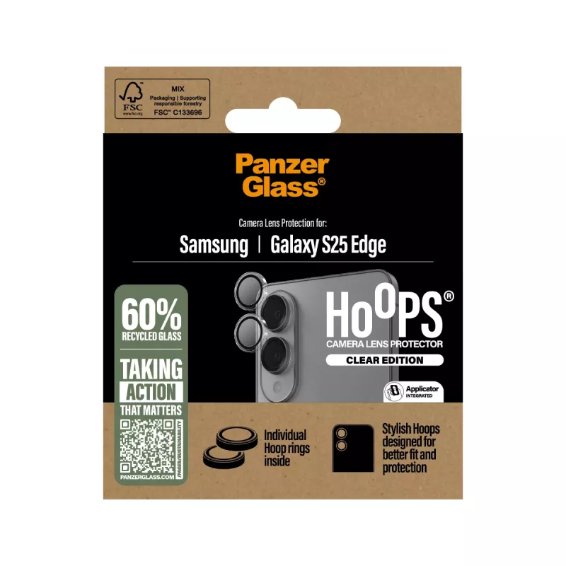 Camera Lens Protector PanzerGlass Samsung Galaxy S25 Edge Scratch Shock Resistant