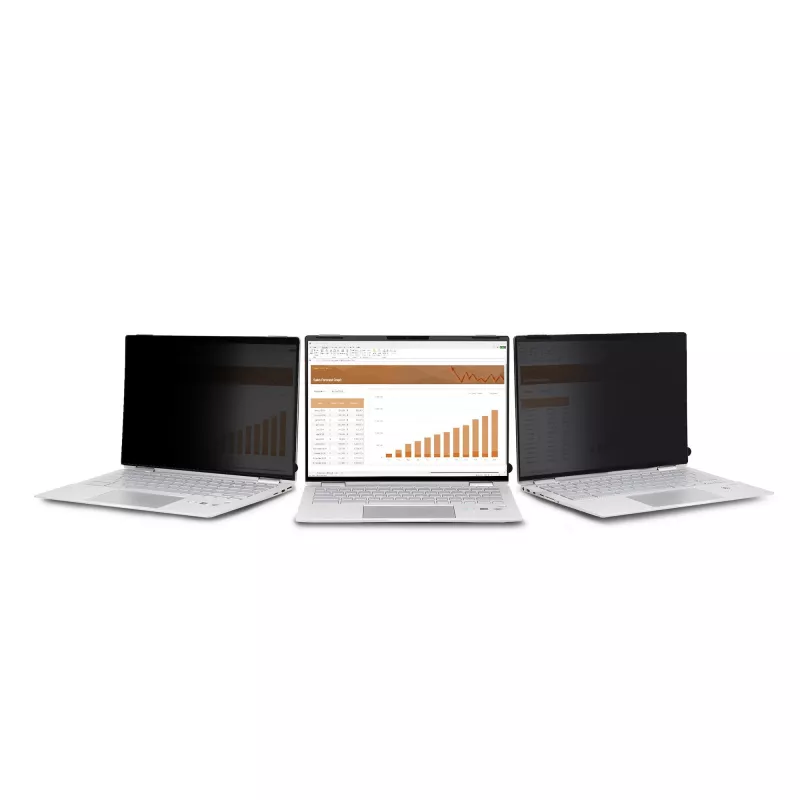 StarTech.com 14-inch 16:9 Flip-Over Privacy Screen with Touch, Anti-Glare Privacy Filter, Laptop Monitor Screen Protector with 51% Blue Light Reduction