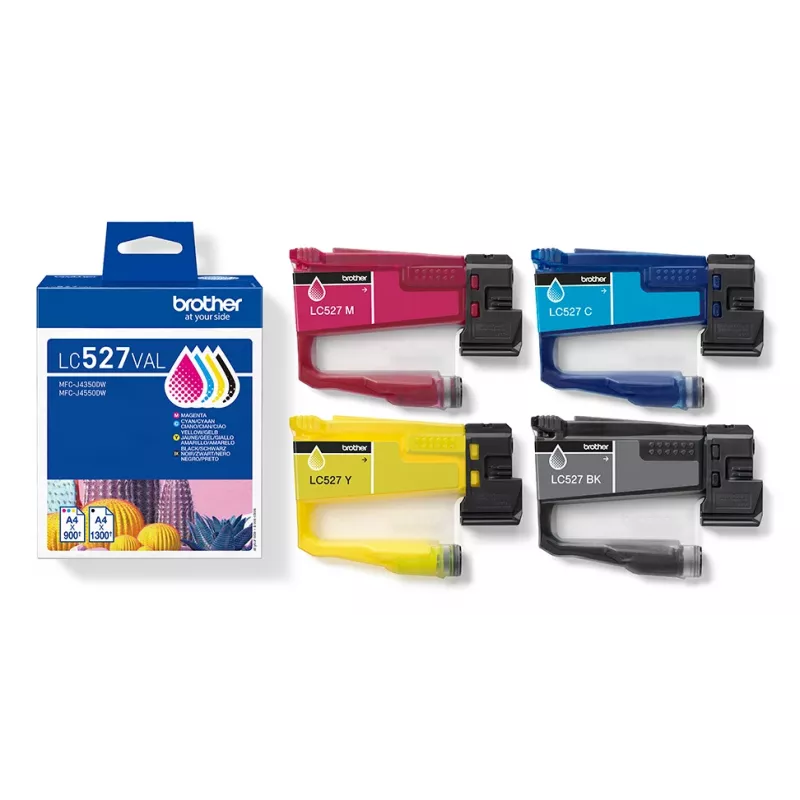 Ink cartridge pack Brother LC527VAL CMYK – 1×1300, 3×900 pages