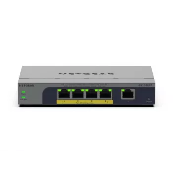 NETGEAR GS105EPP Unmanaged Gigabit Ethernet (10/100/1000) Power over Ethernet (PoE) Desktop/Wall-Mounting Grey