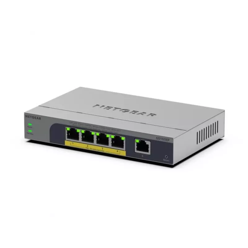 NETGEAR GS105EP Unmanaged Gigabit Ethernet (10/100/1000) Power over Ethernet (PoE) Grey