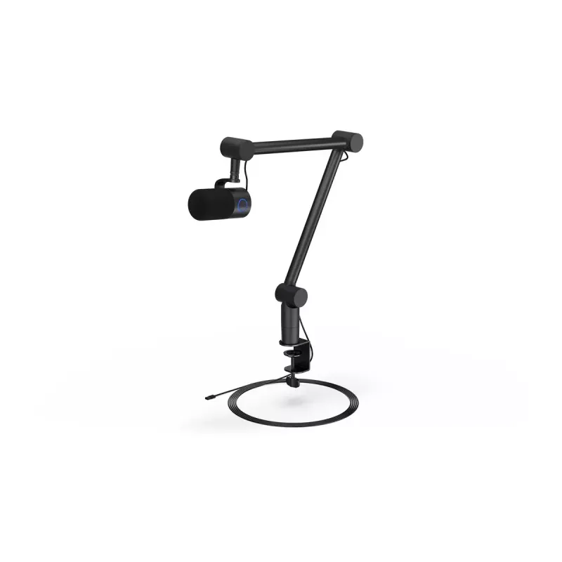 PC microphone ENDORFY Solum Studio — USB wired, 24-bit/96 kHz, 20–20000 Hz, adjustable table mount, touch controls, headphone out, black