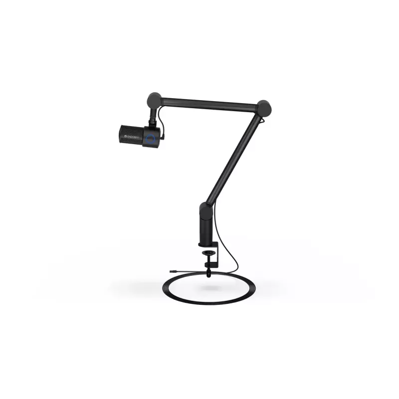PC microphone ENDORFY Solum Studio — USB wired, 24-bit/96 kHz, 20–20000 Hz, adjustable table mount, touch controls, headphone out, black