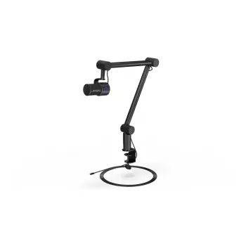 PC microphone ENDORFY Solum Studio — USB wired, 24-bit/96 kHz, 20–20000 Hz, adjustable table mount, touch controls, headphone out, black