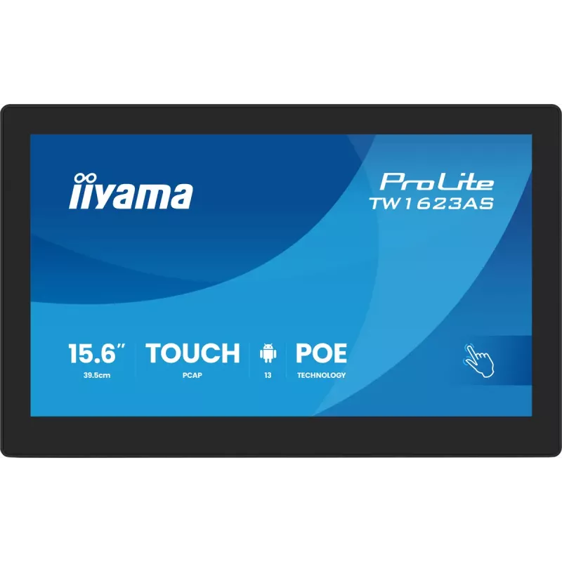 iiyama TW1623AS-B3P computer monitor 39.6 cm (15.6 inch) 1920 x 1080 pixels Full HD LED Touchscreen Black