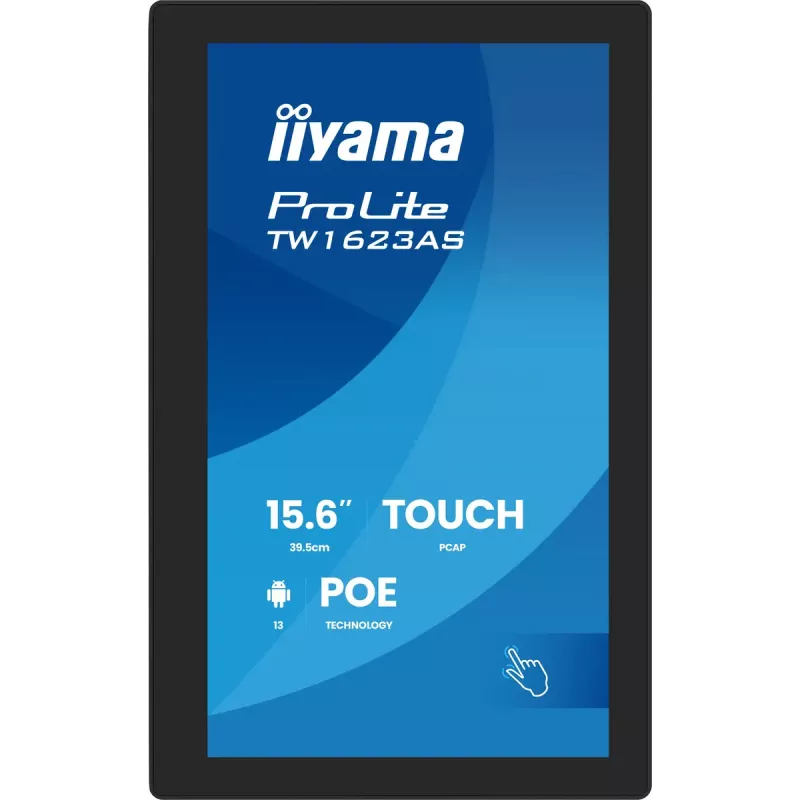 iiyama TW1623AS-B3P computer monitor 39.6 cm (15.6 inch) 1920 x 1080 pixels Full HD LED Touchscreen Black