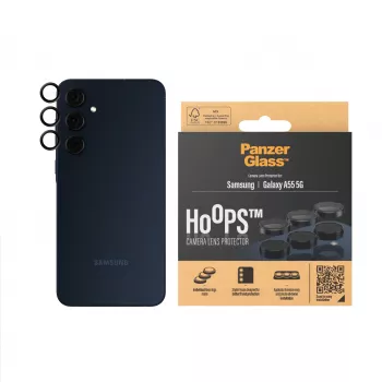 PanzerGlass ® Hoops® Camera Lens Protector Black Samsung Galaxy A55 5G