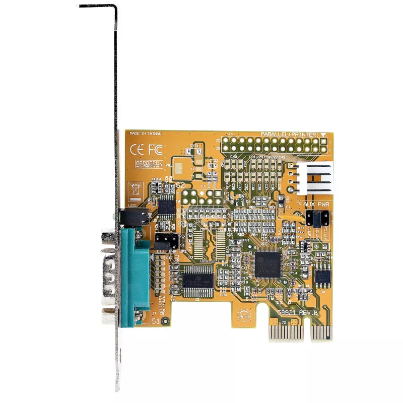 StarTech.com PCI Express Serial Card, PCIe to RS232 (DB9) Serial Interface Card, PC Serial Card w/ 16C1050 UART, Standard or Low Profile Brackets, COM Retention, Windows & Linux