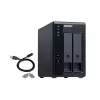 QNAP 2 Bay USB Type-C Direct Attached Storage with Hardware RAID | TR-002 | Micro | 6 GB | Black