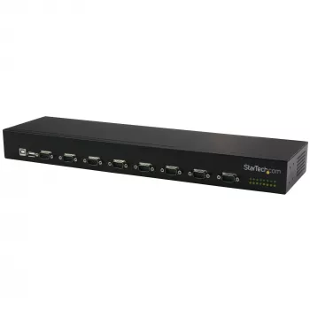 StarTech.com 8-Port USB-to-Serial Adapter Hub, USB 2.0, Serial, Black, Aluminium, 36 W, 100 - 240 V