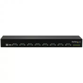 StarTech.com 8-Port USB-to-Serial Adapter Hub, USB 2.0, Serial, Black, Aluminium, 36 W, 100 - 240 V