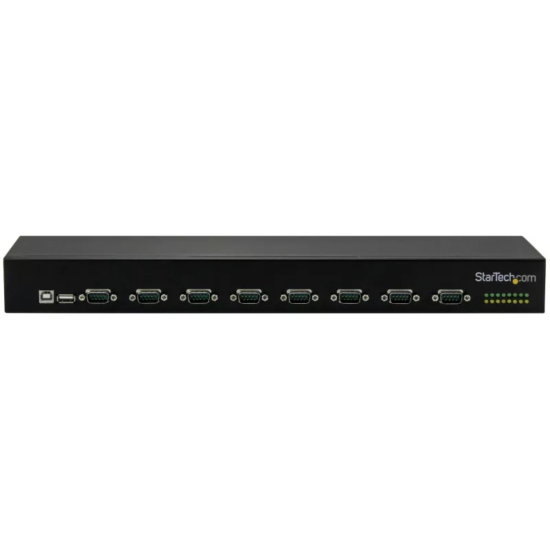 StarTech.com 8-Port USB-to-Serial Adapter Hub, USB 2.0, Serial, Black, Aluminium, 36 W, 100 - 240 V