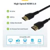 StarTech.com 5ft (1.5m) Slim HDMI 2.0 Cable, Flexible Premium Certified HDMI Cord with Ethernet, UHD 4K 60Hz HDR10, Durable Aramid Fiber Design with TPE Jacket