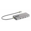 StarTech.com USB-C Triple-Monitor Multiport Adapter, Dual 4K 60Hz + 4K 30Hz HDMI & DisplayPort, 4-Port USB Hub, 100W PD Pass-Through, GbE, SD/MicroSD Card Readers