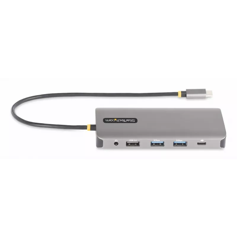 StarTech.com USB-C Triple-Monitor Multiport Adapter, Dual 4K 60Hz + 4K 30Hz HDMI & DisplayPort, 4-Port USB Hub, 100W PD Pass-Through, GbE, SD/MicroSD Card Readers