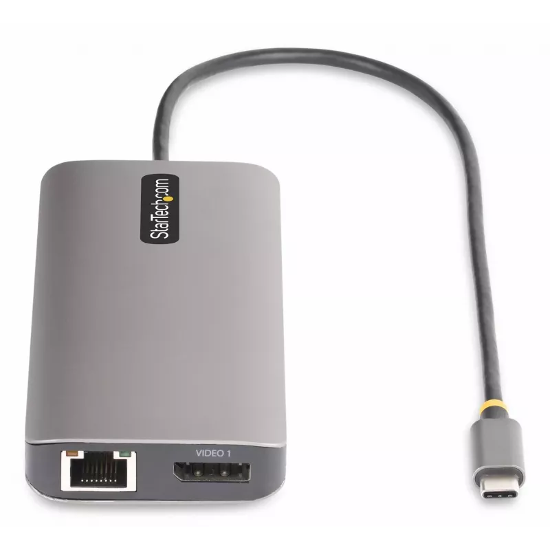 StarTech.com USB-C Triple-Monitor Multiport Adapter, Dual 4K 60Hz + 4K 30Hz HDMI & DisplayPort, 4-Port USB Hub, 100W PD Pass-Through, GbE, SD/MicroSD Card Readers