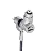 StarTech.com 3-in-1 Universal Laptop Lock 6.6ft (2m), Master Keyed Locking Cable, Computer Security, Compatible w/Noble Wedge®/Nano/K-Slot; Anti-Theft Cut-Resistant Cable
