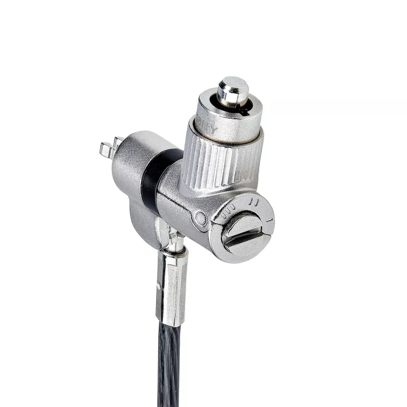 StarTech.com 3-in-1 Universal Laptop Lock 6.6ft (2m), Master Keyed Locking Cable, Computer Security, Compatible w/Noble Wedge®/Nano/K-Slot; Anti-Theft Cut-Resistant Cable