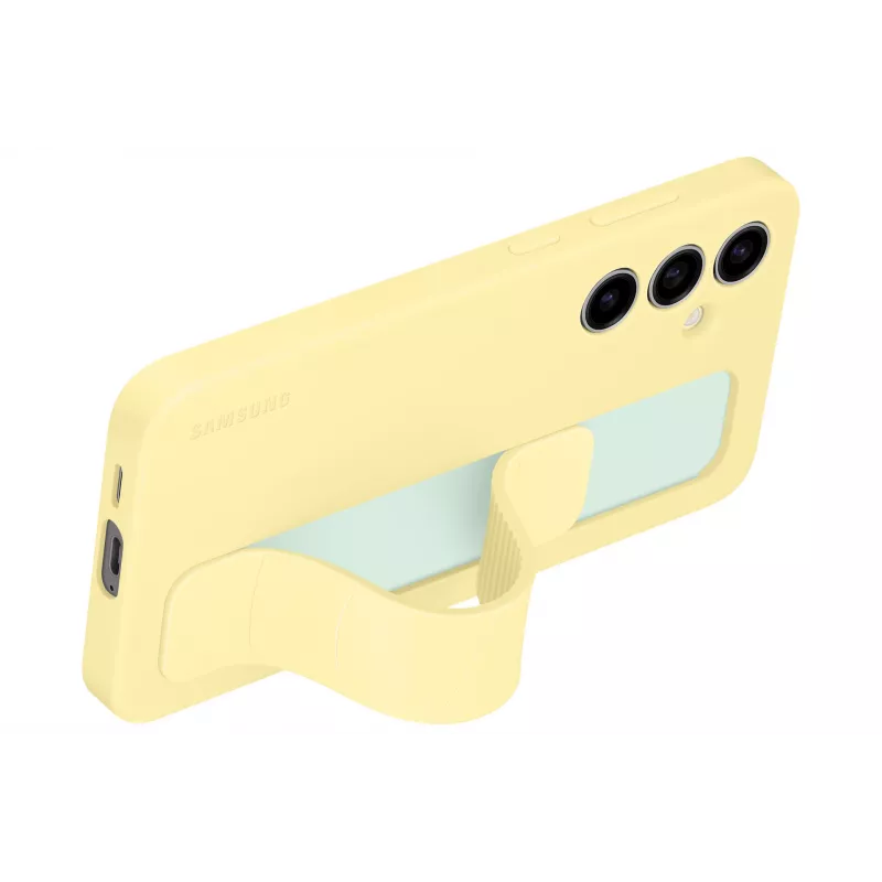 Cover Samsung Galaxy S24 FE Monochromatic Yellow with Desktop Stand