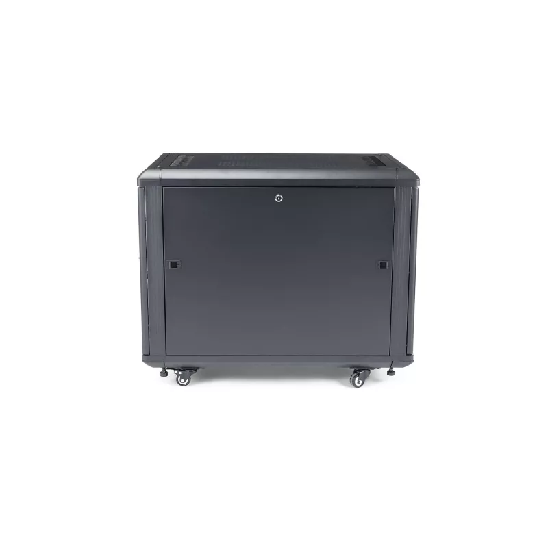 StarTech.com RK1236BKF 12U 19 inch Server Rack Cabinet with Lockable Mesh Doors, Casters, 800 kg Load Capacity, Black